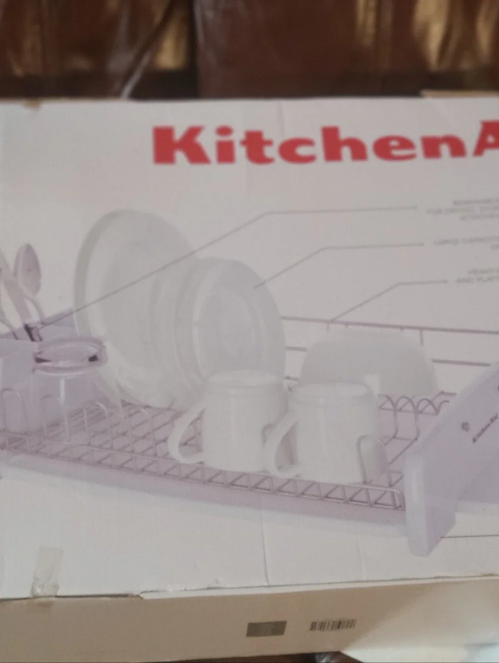 KitchenAid White 3-Piece Dish Drying Rack Set